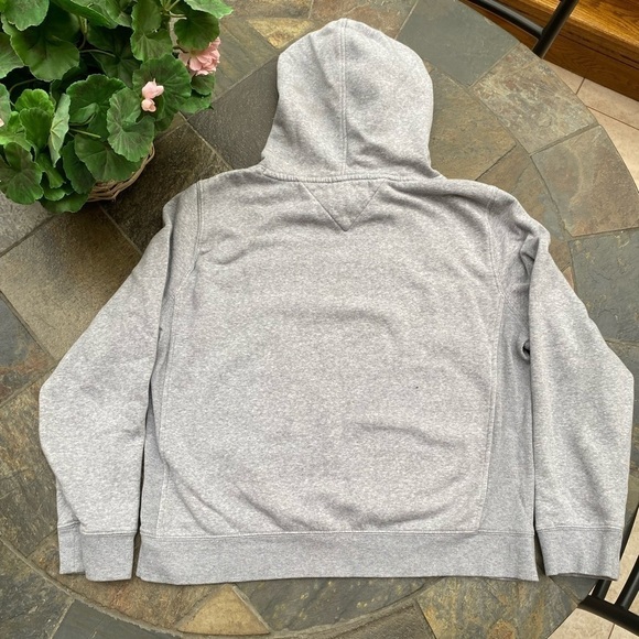 Tommy Hilfiger TOMMY JEANS Womens Gray Tie Ribbed Hoodie Medium - Picture 4 of 7